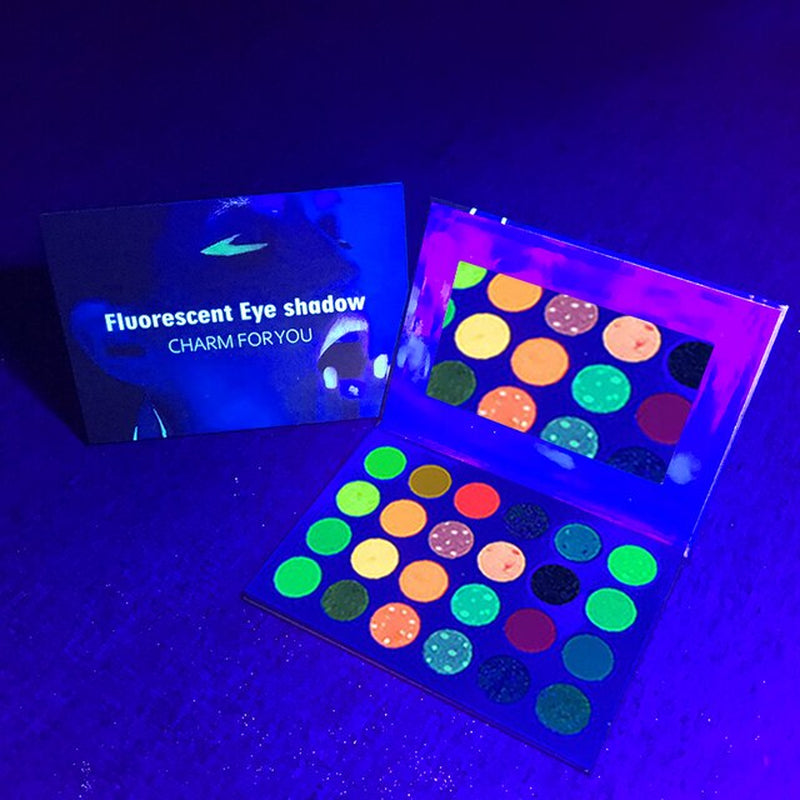 Blacklight UV Glow Eyeshadow Palette glow in the dark