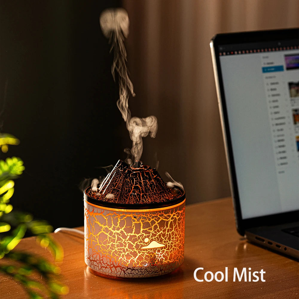 Volcano Diffuser Essential Oils Jellyfish Cool Mist Air Humidifier