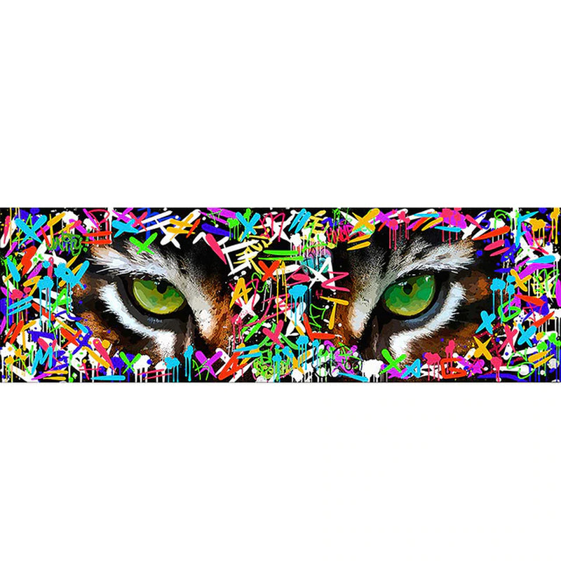 Graffiti Colorful Tiger Eye Canvas Painting Posters