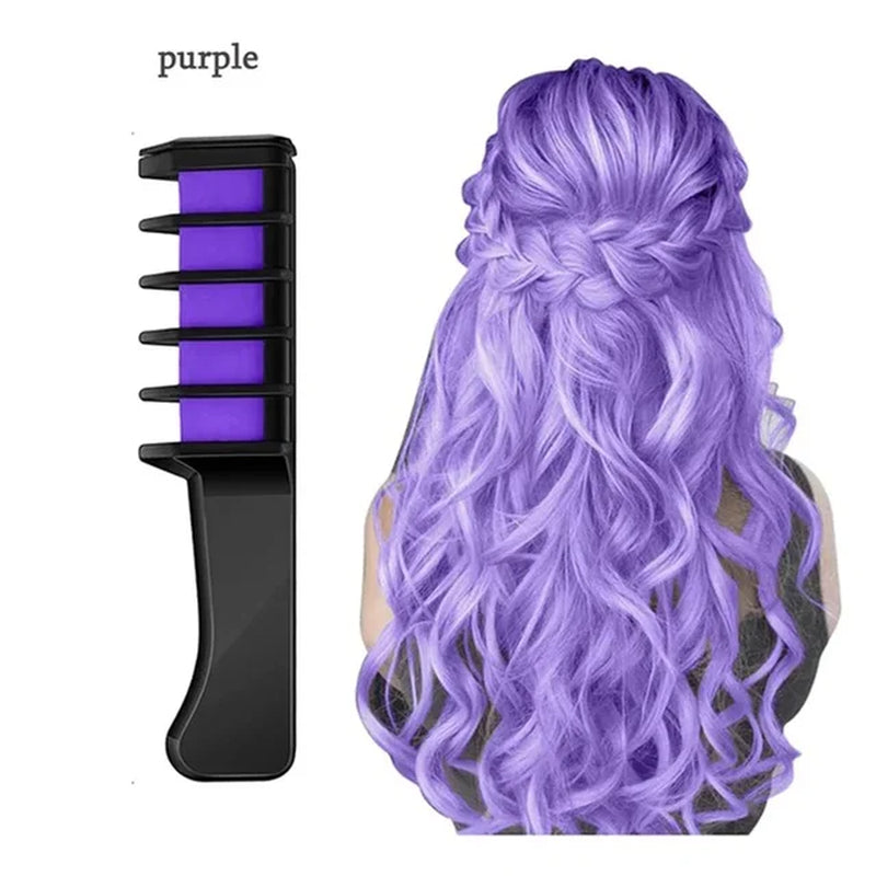  Washable Hair Chalk Combs Portable Temporary Hair 