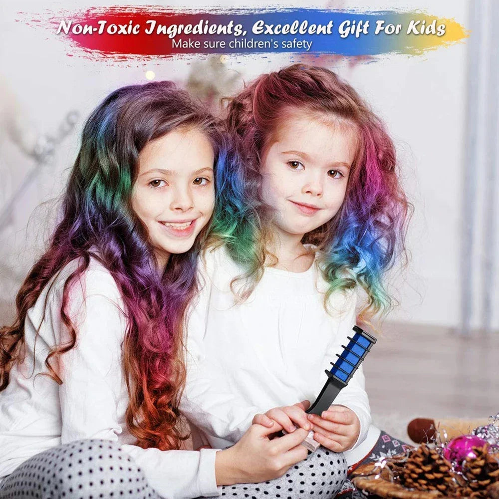  Washable Hair Chalk Combs Portable Temporary Hair 