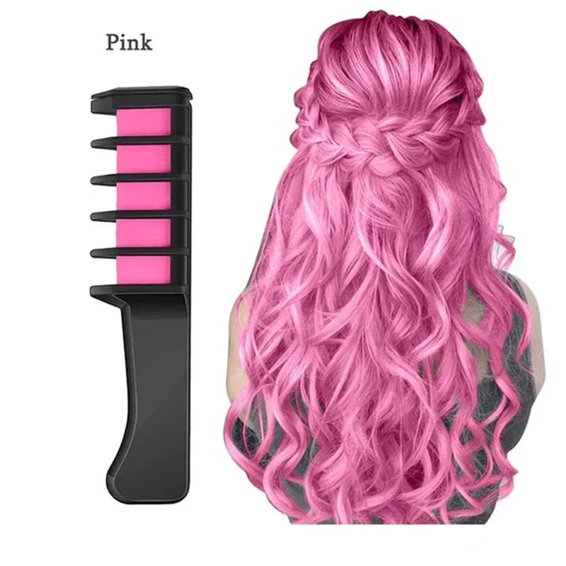  Washable Hair Chalk Combs Portable Temporary Hair 